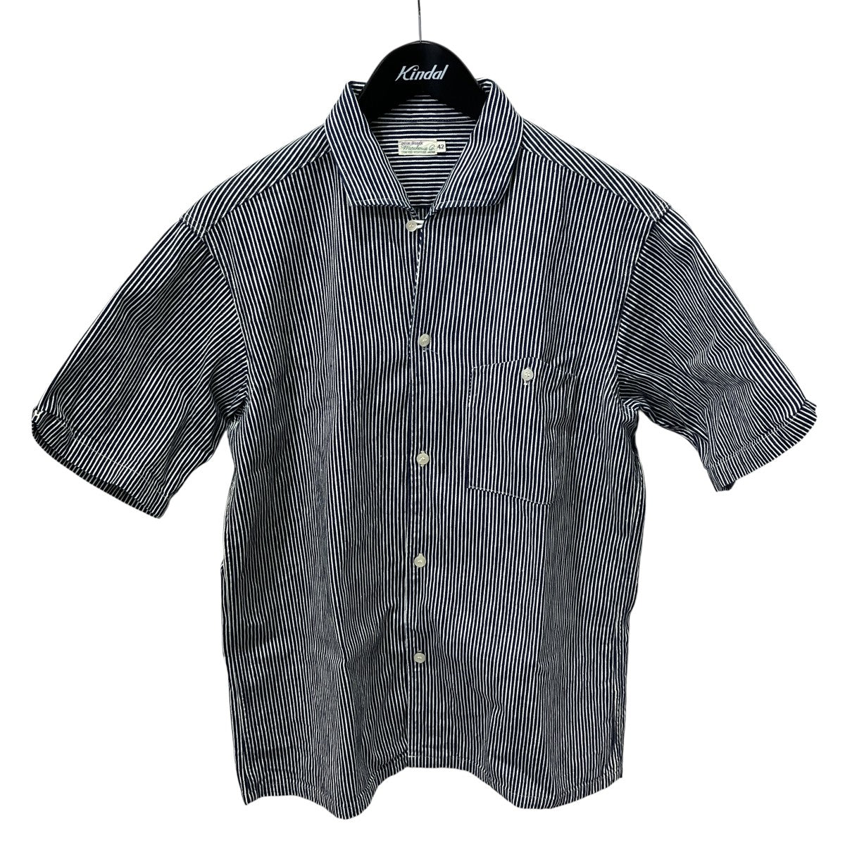 S／S OPEN COLLAR SHIRTS ストライプ半袖シャツLot3091