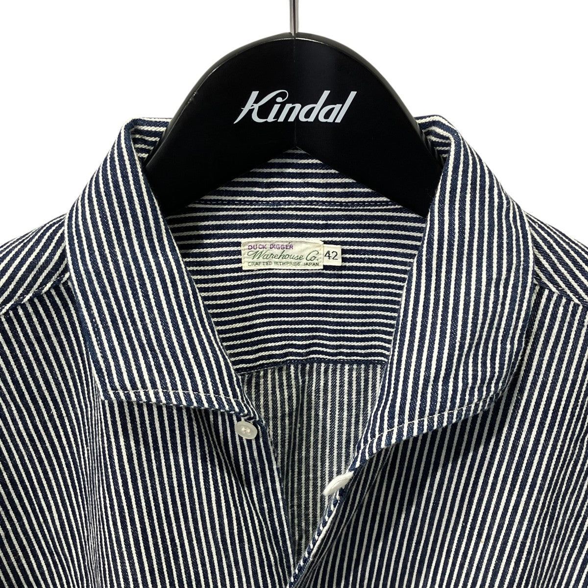 S／S OPEN COLLAR SHIRTS ストライプ半袖シャツLot3091