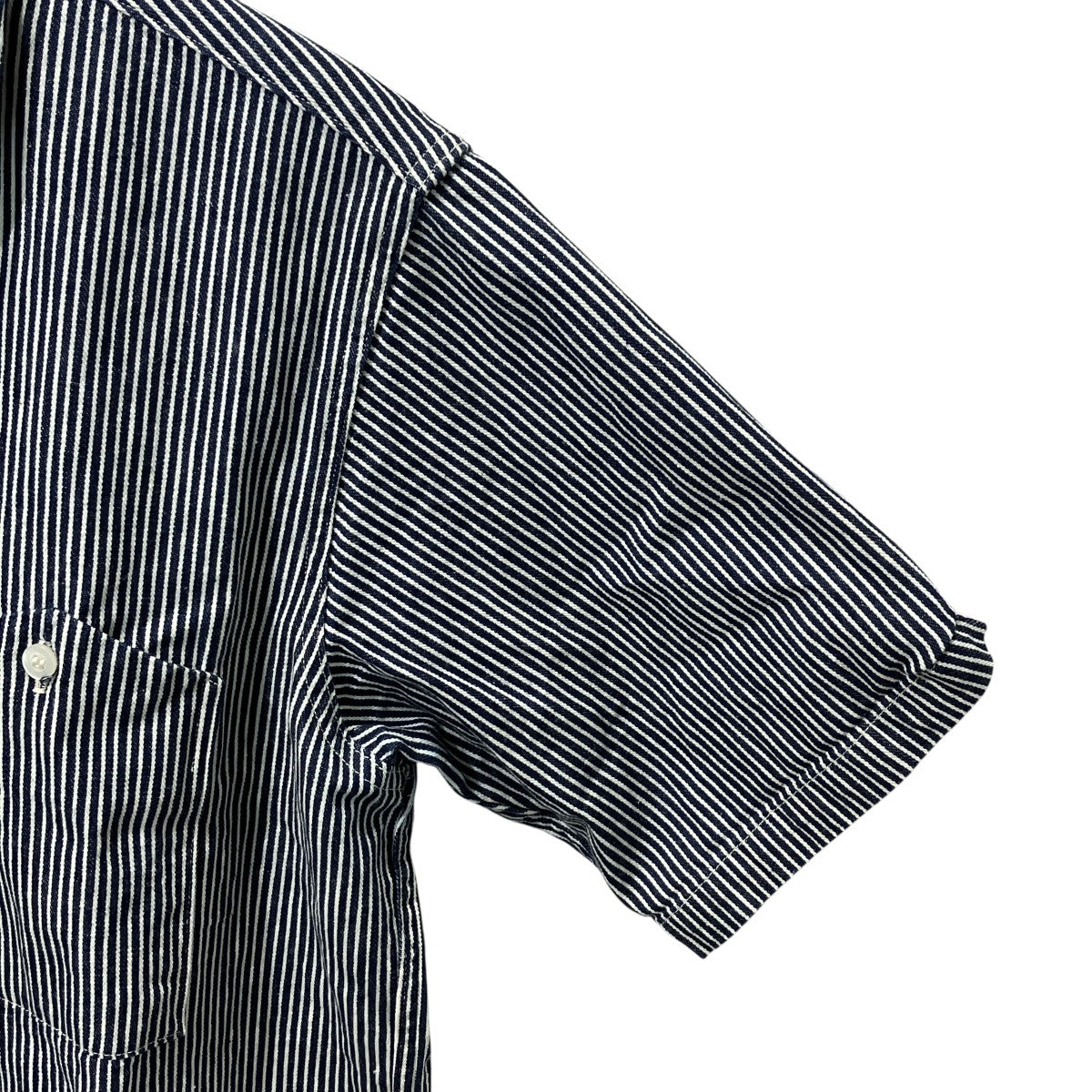 S／S OPEN COLLAR SHIRTS ストライプ半袖シャツLot3091
