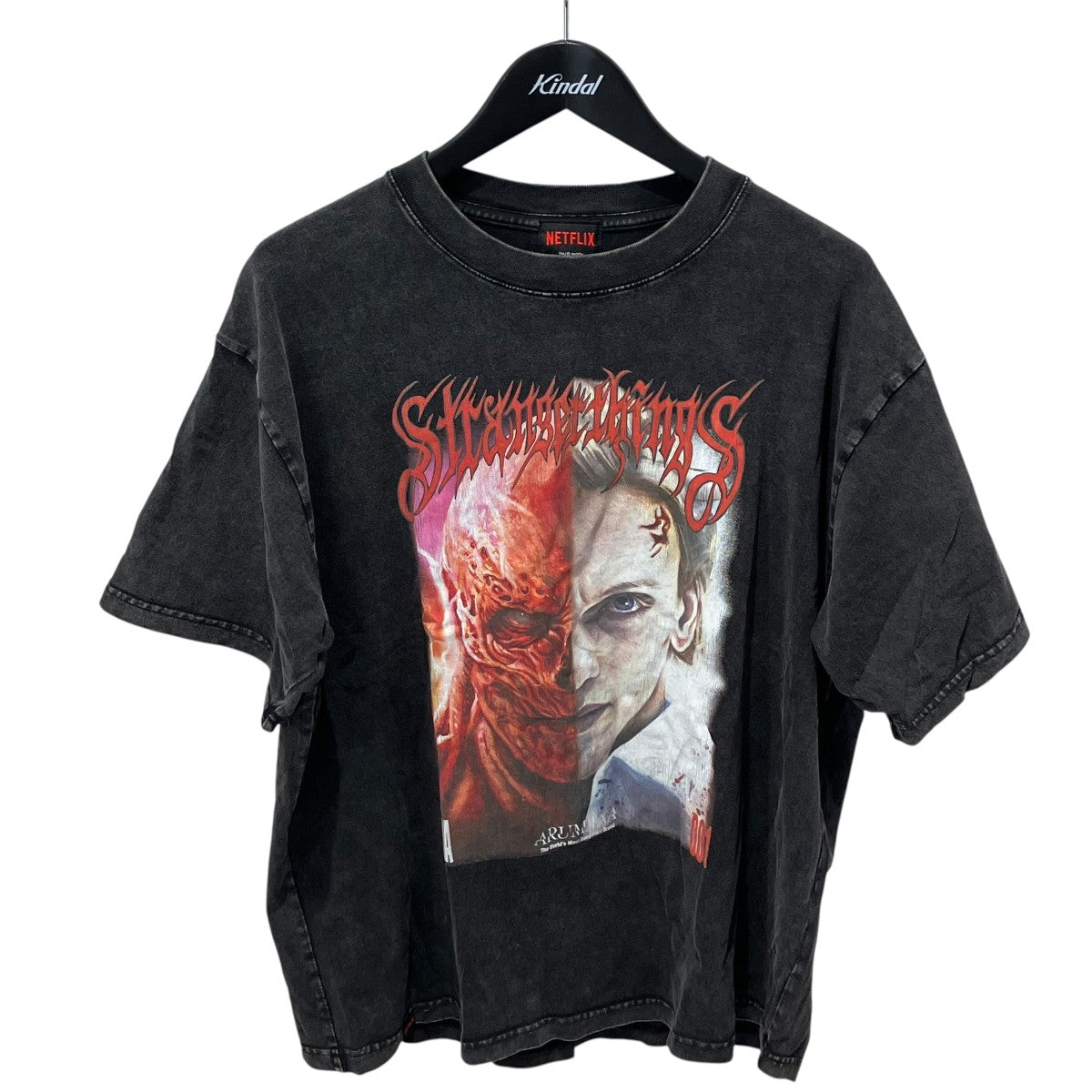 NETFLIX Stranger Things × ARUMANA Vecna半袖Tシャツnem-75510 古着・中古-1枚目のアイテム画像