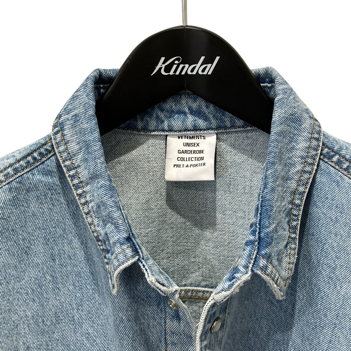 VETEMENTS Fire Denim Shirt BlueデニムシャツUE64SH700N 古着・中古-3枚目のアイテム画像
