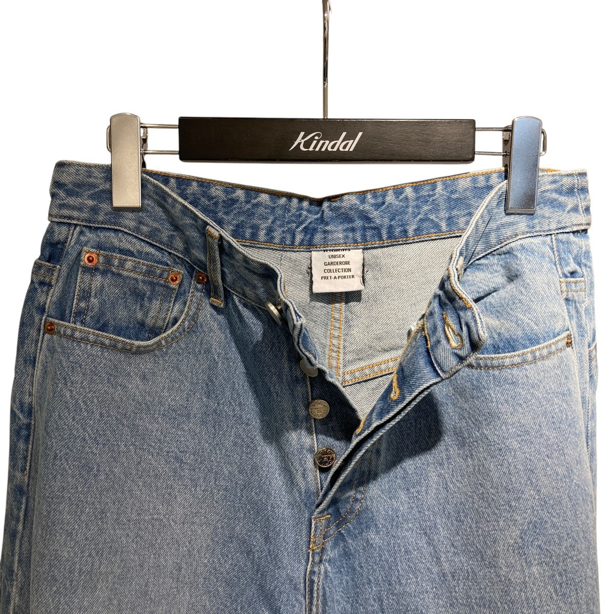 VETEMENTS 24SSウォッシュ加工ワイドレッグスデニムパンツUE64PA140X 古着・中古-3枚目のアイテム画像