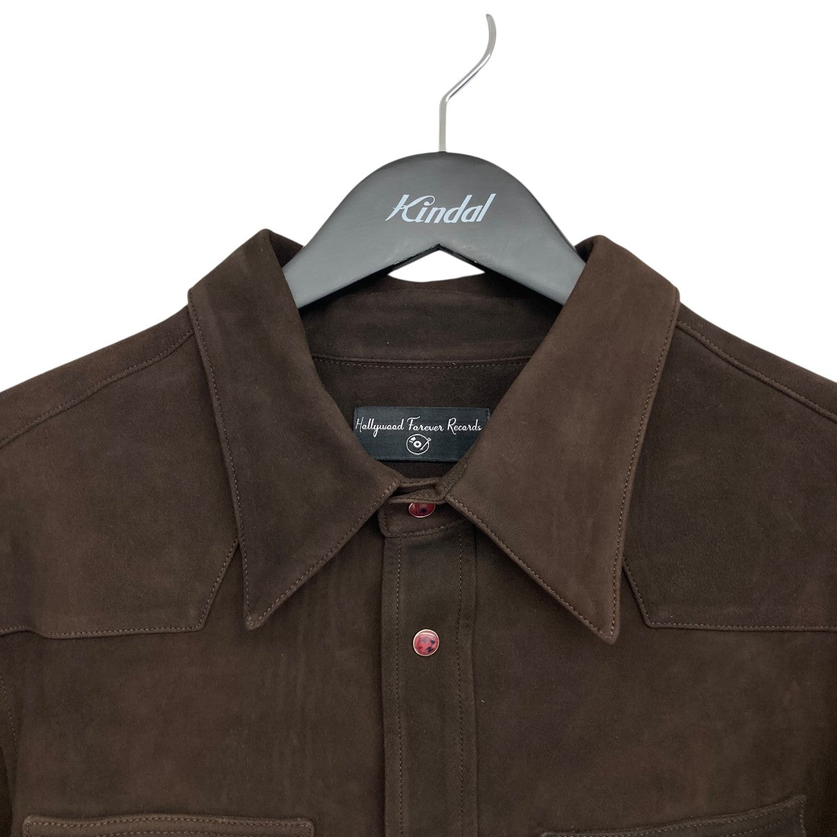 HOLLYWOOD FOREVER RECORDS SUEDE WESTERN SHIRTレザーシャツ 古着・中古-3枚目のアイテム画像