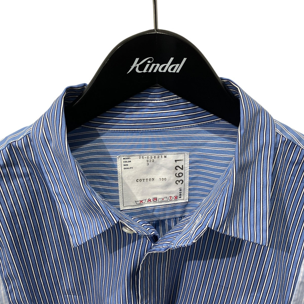 25SSCotton Poplin Shirtストライプ長袖シャツ25-03621M