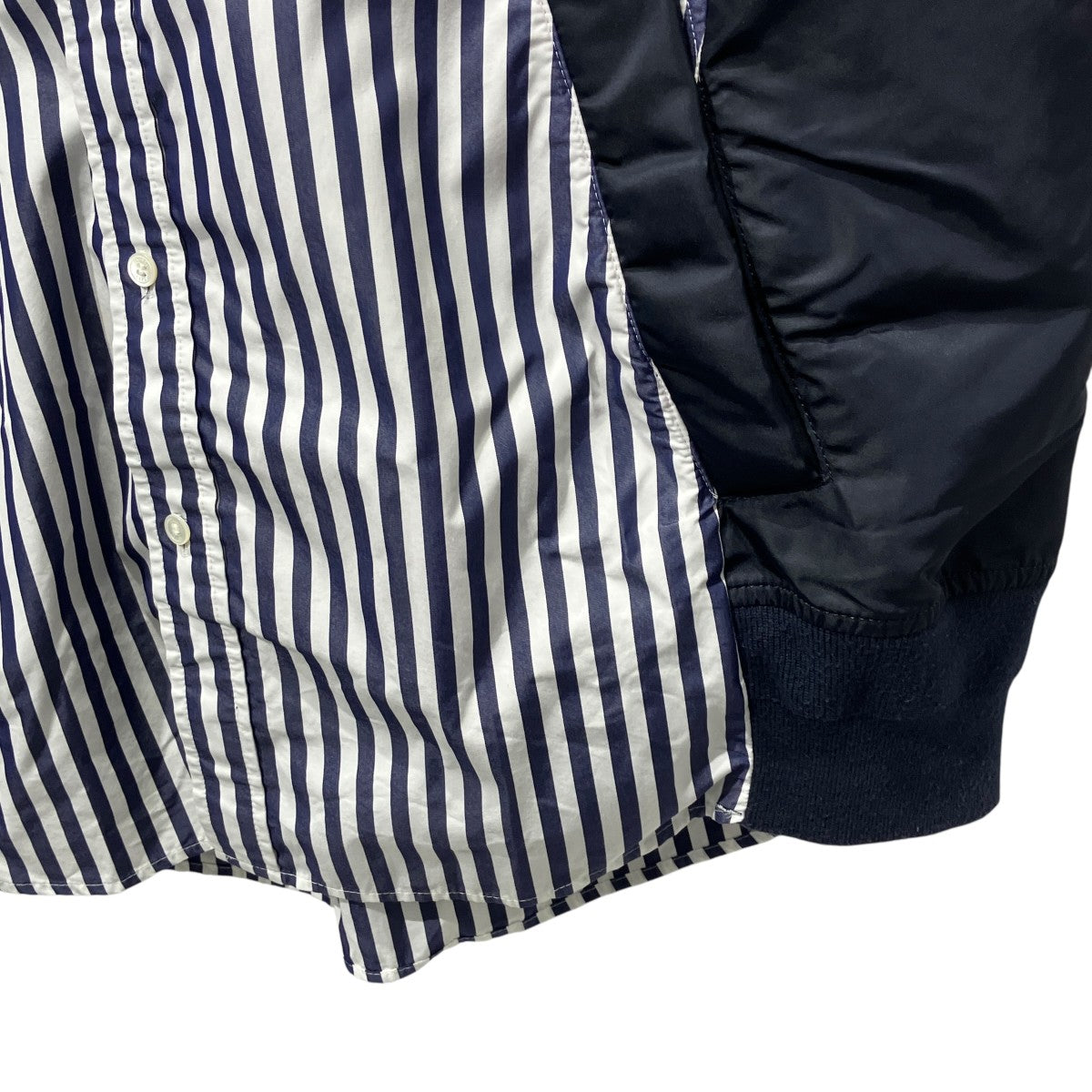 24SSCotton Poplin Shirtストライプ長袖シャツ24-03326M