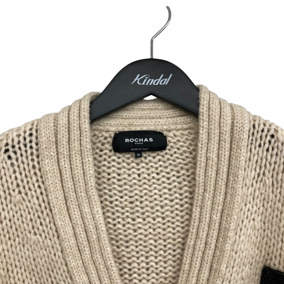 ROCHAS ボリュームスリーブ ローゲージニットカーオディガンROWR7515P-RR659 古着・中古-3枚目のアイテム画像