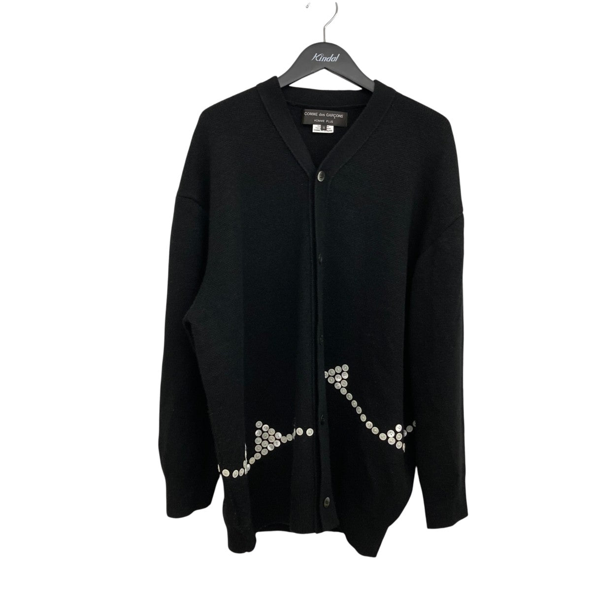 COMME des GARCONS HOMME PLUS 24AWCARDIGAN WITH BUTTON BLACKニットカーディガンRN-N007 古着・中古-1枚目のアイテム画像