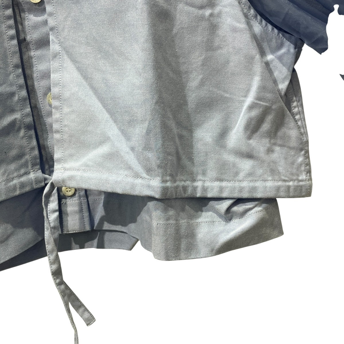 26SSOXFORD SHEER SLEEVE SHIRT長袖ブラウス261-15262