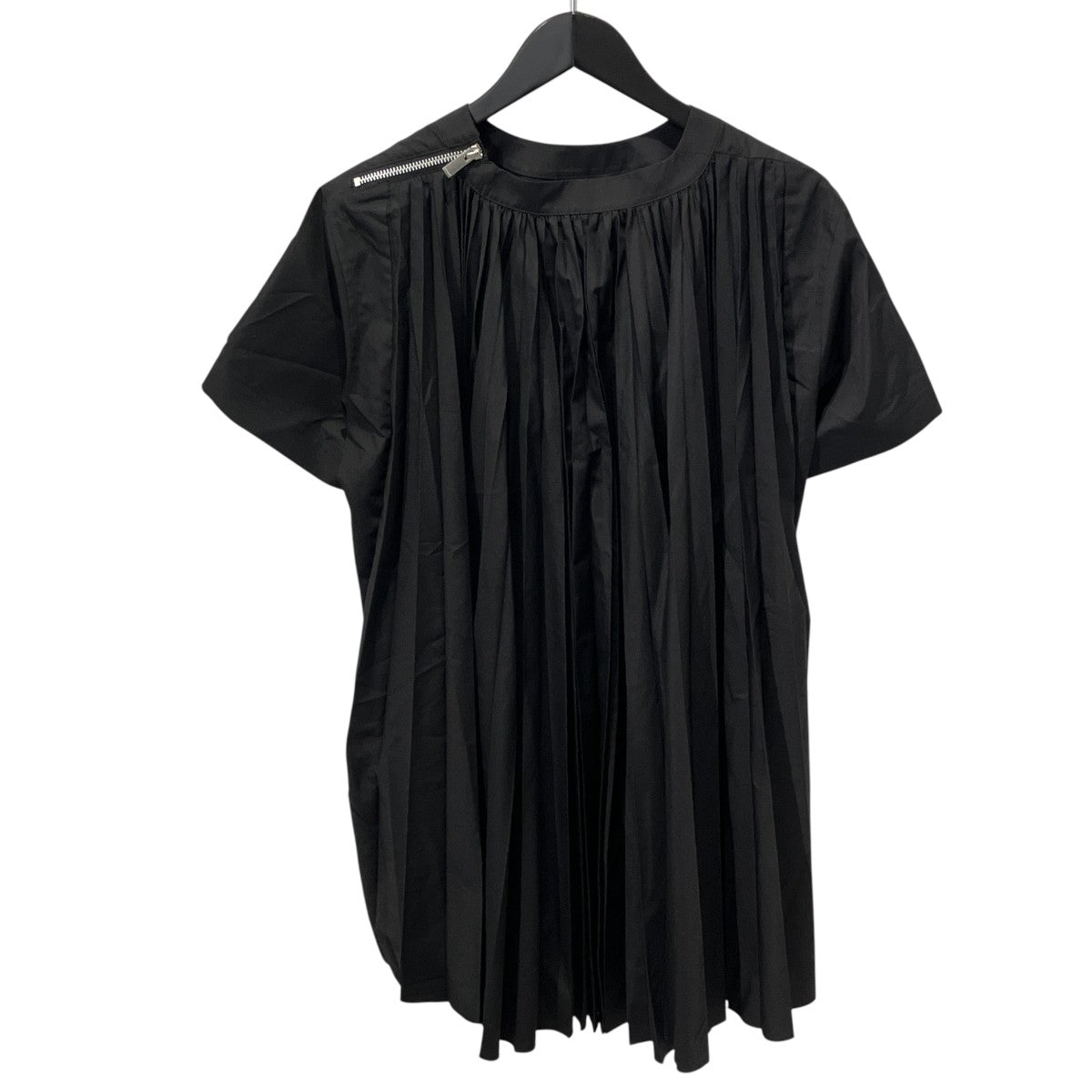 Sacai ブラック 半袖 ワンピース ひざ丈 sacai(サカイ) 26SSPrint Poplin Dress半袖ワンピース26-08493 26