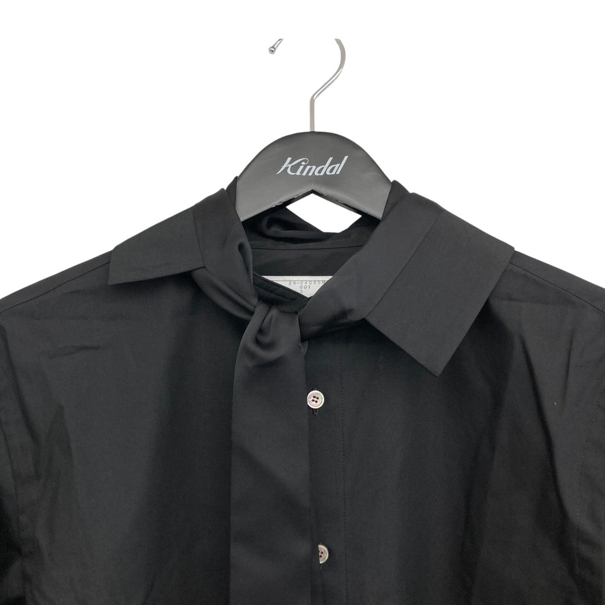 26AWPoplin Shirt (with Satin Tie)長袖シャツ26-04065M