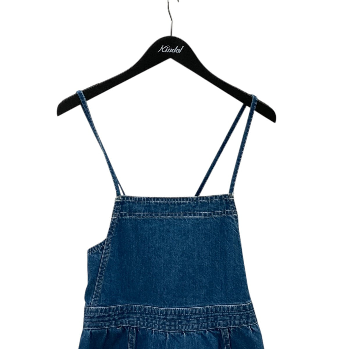 SLOBE IENA LE DENIMレースアップフレアジャンパースカートサロペット22040912700020 古着・中古-2枚目のアイテム画像