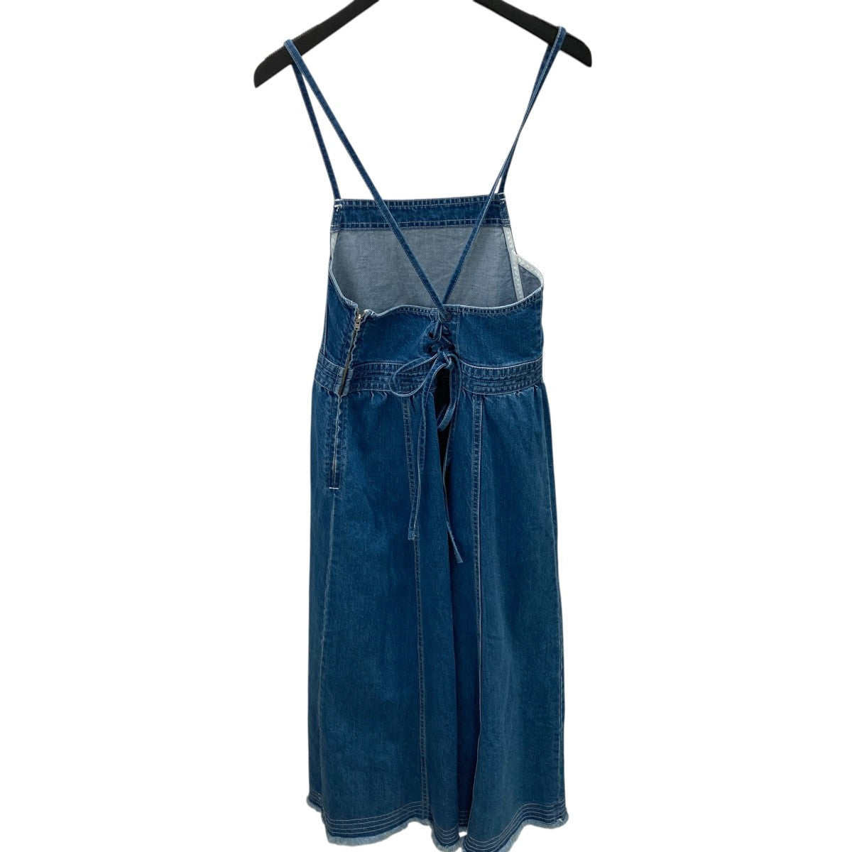 SLOBE IENA LE DENIMレースアップフレアジャンパースカートサロペット22040912700020 古着・中古-3枚目のアイテム画像