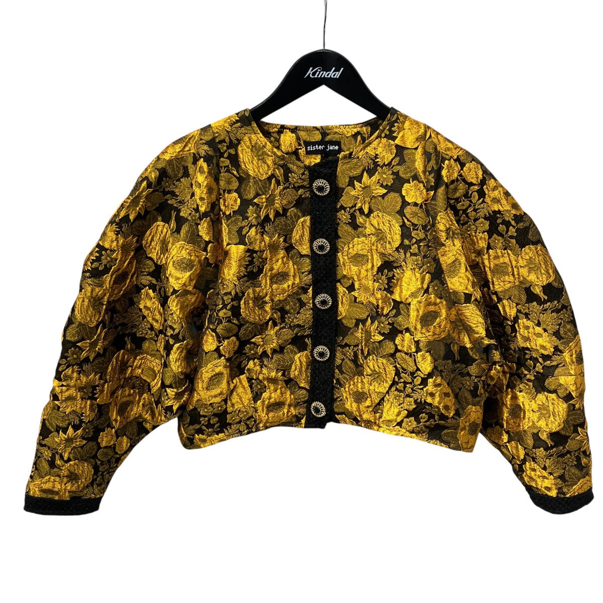 Jacquard jacketノーカラージャケット29SJ00JK081BLK