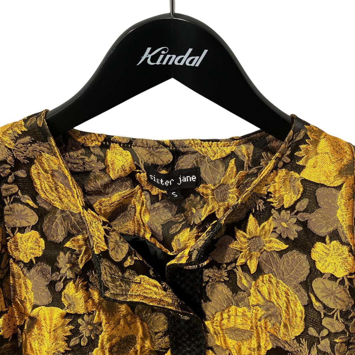 Jacquard jacketノーカラージャケット29SJ00JK081BLK