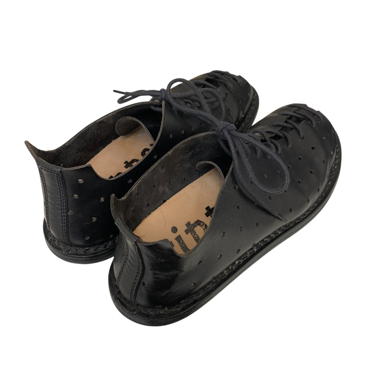 レディース 【良品】trippen トリッペン GOLF ゴルフ レザー ブラック 24㎝