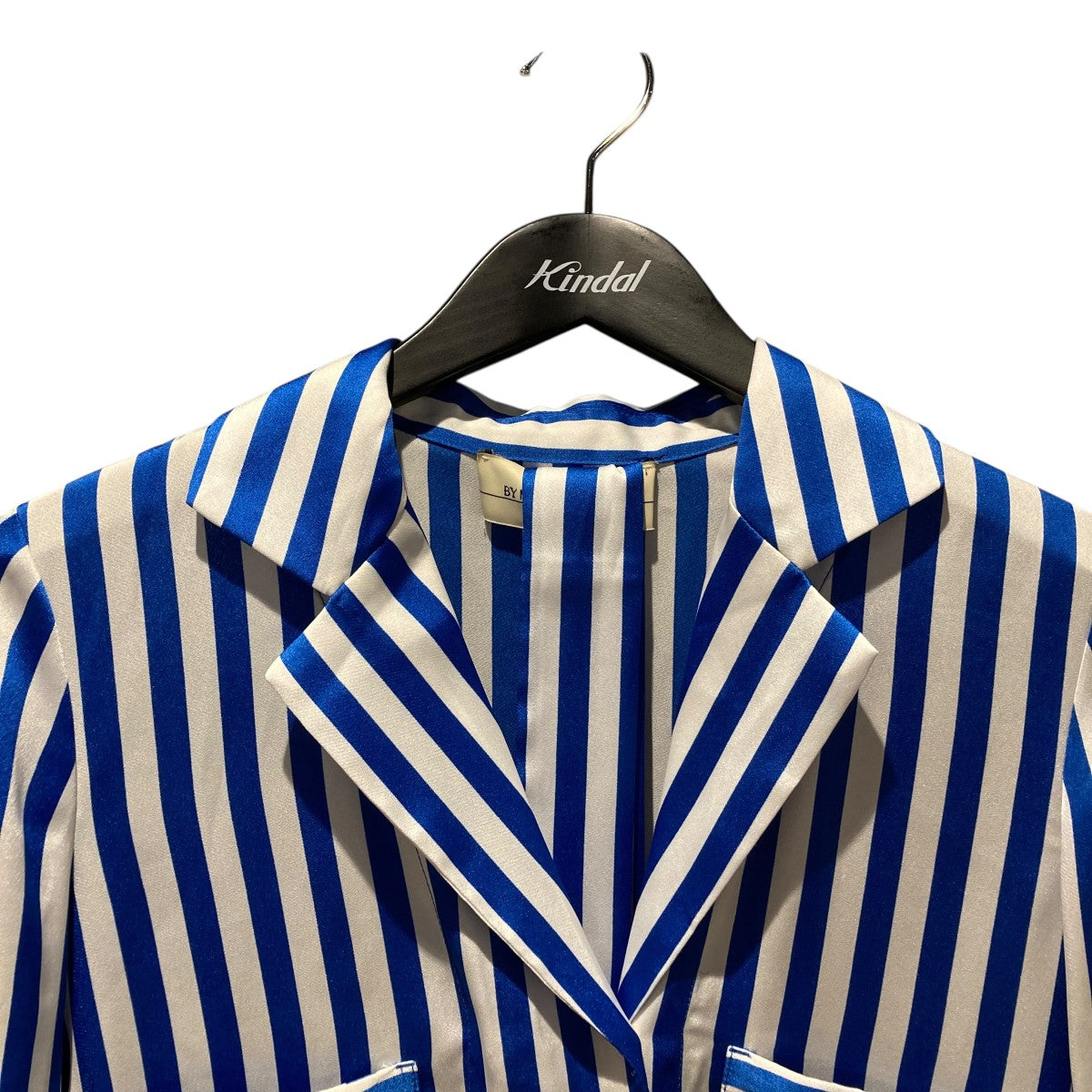 Lanfi Stripped Satin BlouseストライプシャツLANFI