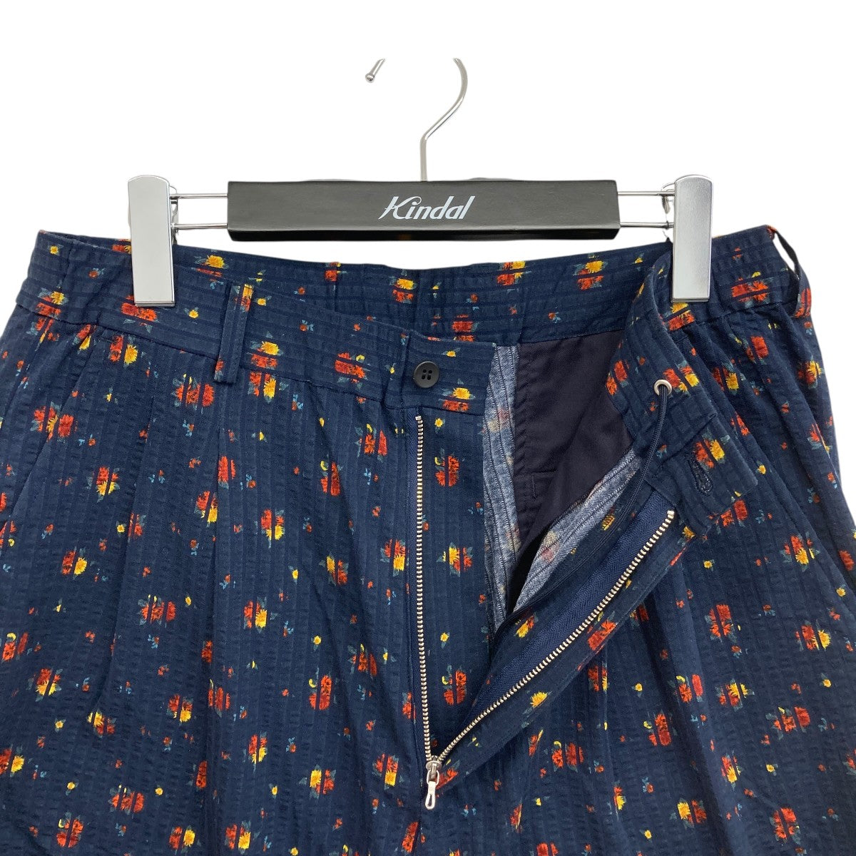 36G Linen Sucker Flower Easy ShortsハーフパンツKM25S-040P
