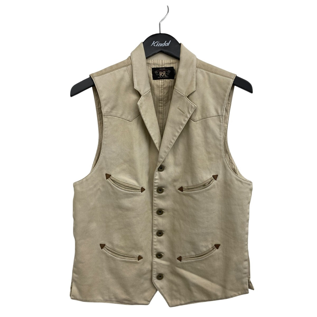 WESTERN VEST コットンピケ 月桂樹ドーナツボタンベスト