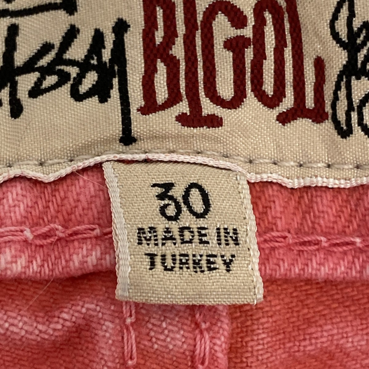 stussy(ステューシー) DOUBLE DYE BIG OL JEANデニムパンツ ピンク