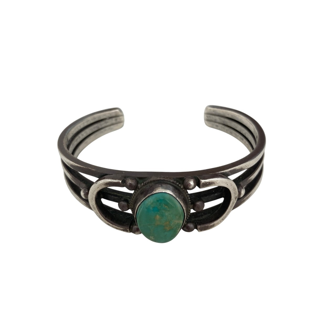 indian jewelry ナバホ族 ターコイズ付きバングル 古着・中古-1枚目のアイテム画像