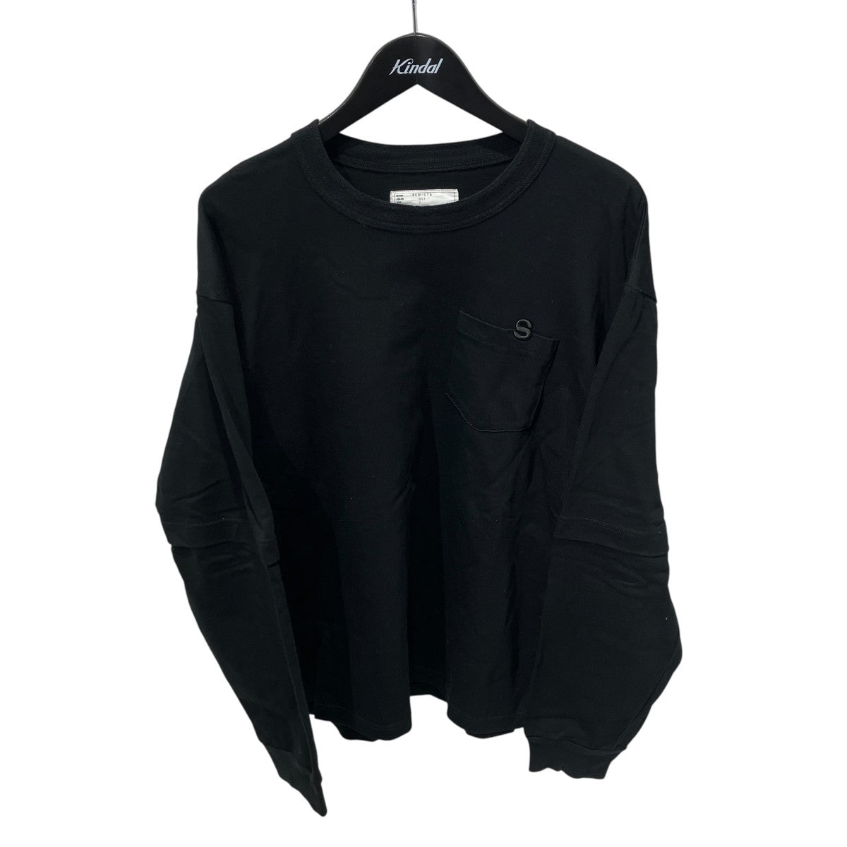 sacai(サカイ) レイヤード長袖TシャツSCM-075 SCM-075 ブラック サイズ