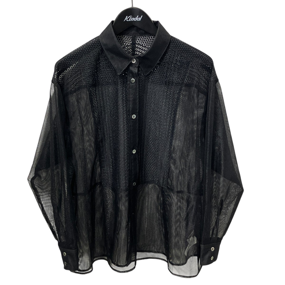 Lace ＆ Mesh Combo Shirt長袖ブラウス27A63311