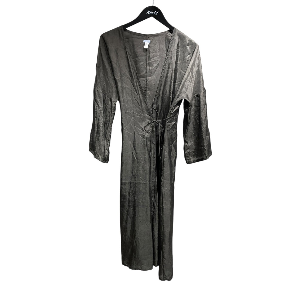 wrap dress長袖ワンピース