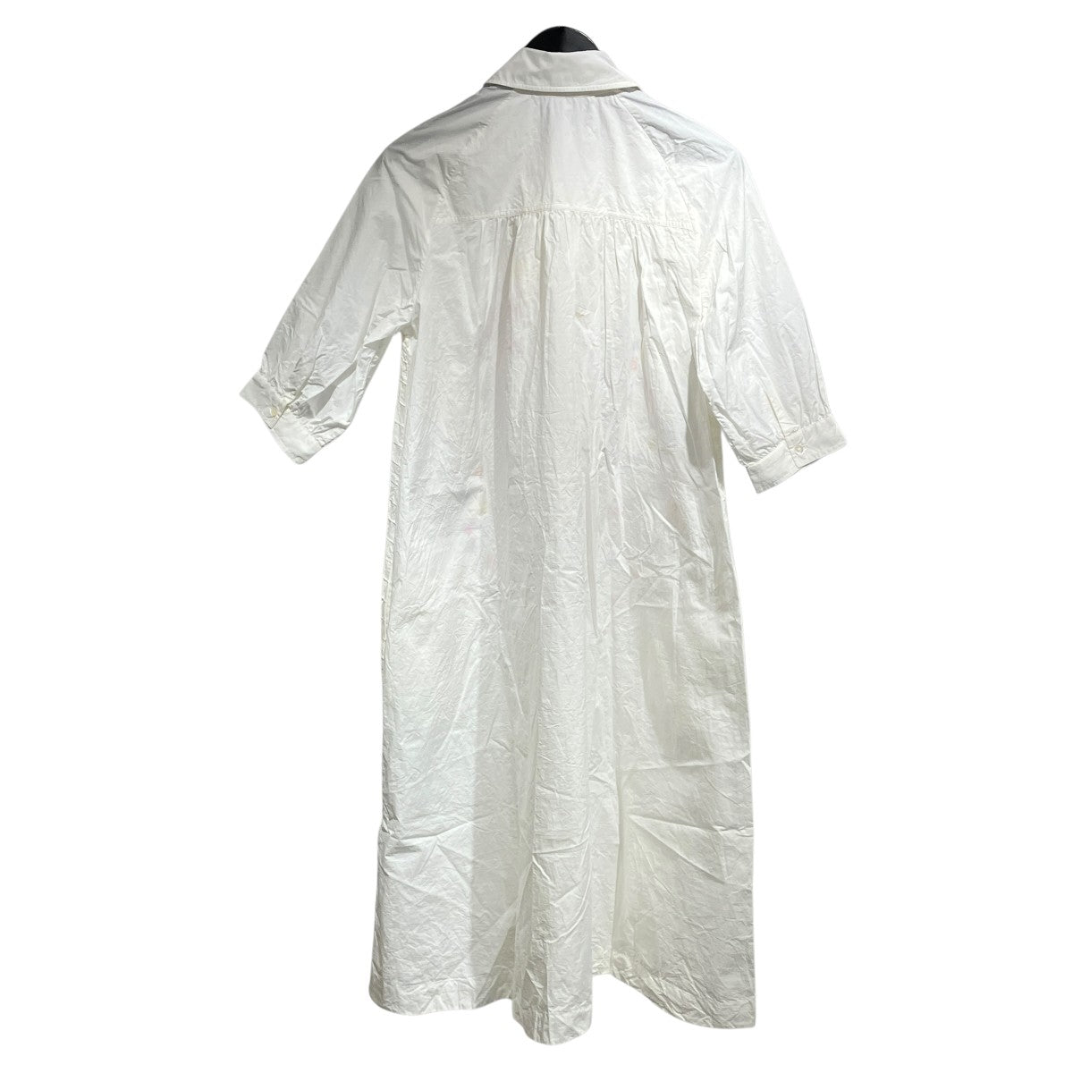 HAND EMBROIDERED COTTON SHIRTS DRESSシャツワンピース