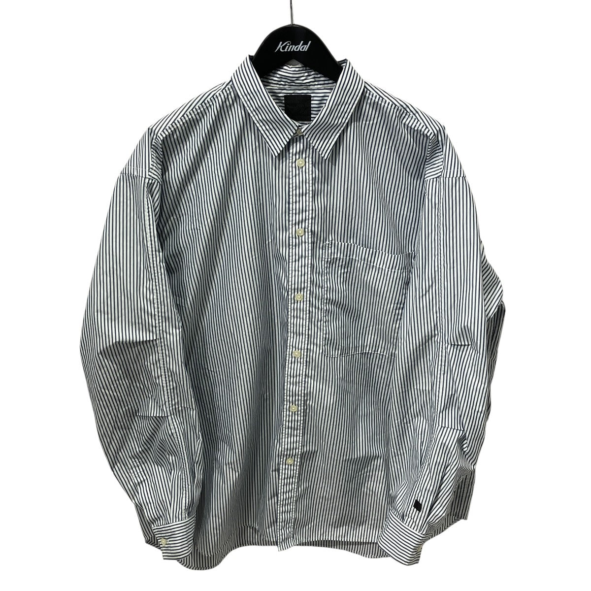 TECH REGULAR COLLAR SHIRT L／S STRIPE長袖シャツBE-83024W
