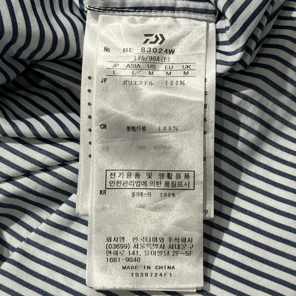 TECH REGULAR COLLAR SHIRT L／S STRIPE長袖シャツBE-83024W