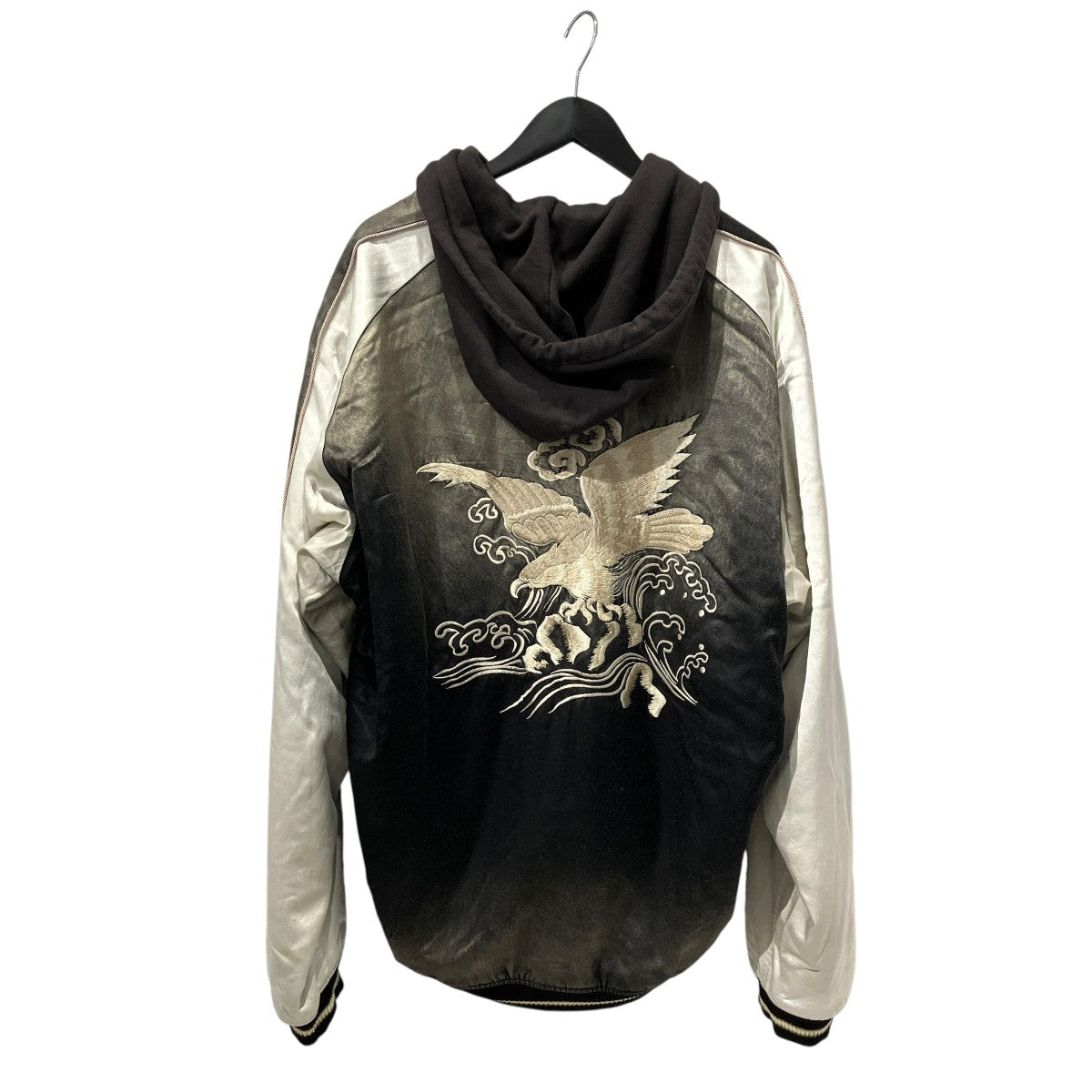Reversible Hoodie Layered Souvenir JacketスカジャンJ15BL143