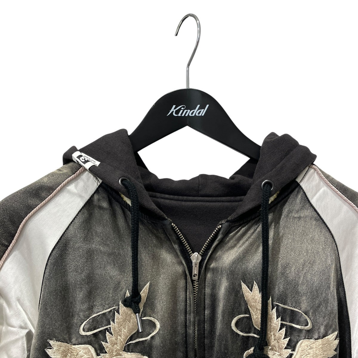 Reversible Hoodie Layered Souvenir JacketスカジャンJ15BL143