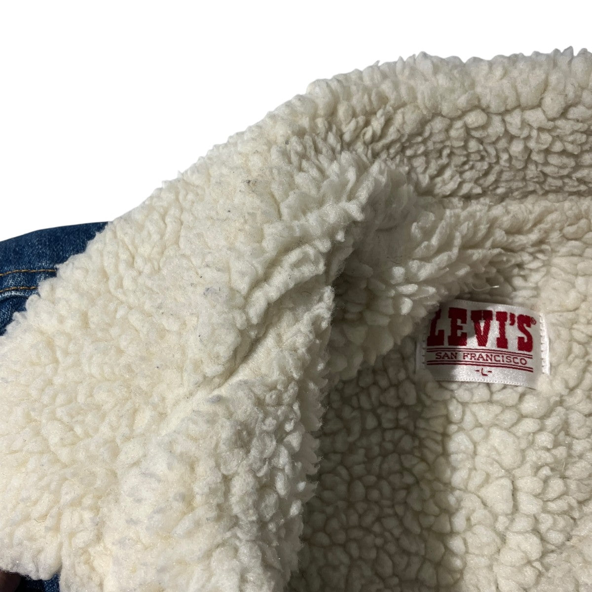 LEVI’S 80sDENIM BOA VESTボアベスト60511-0216 古着・中古-6枚目のアイテム画像