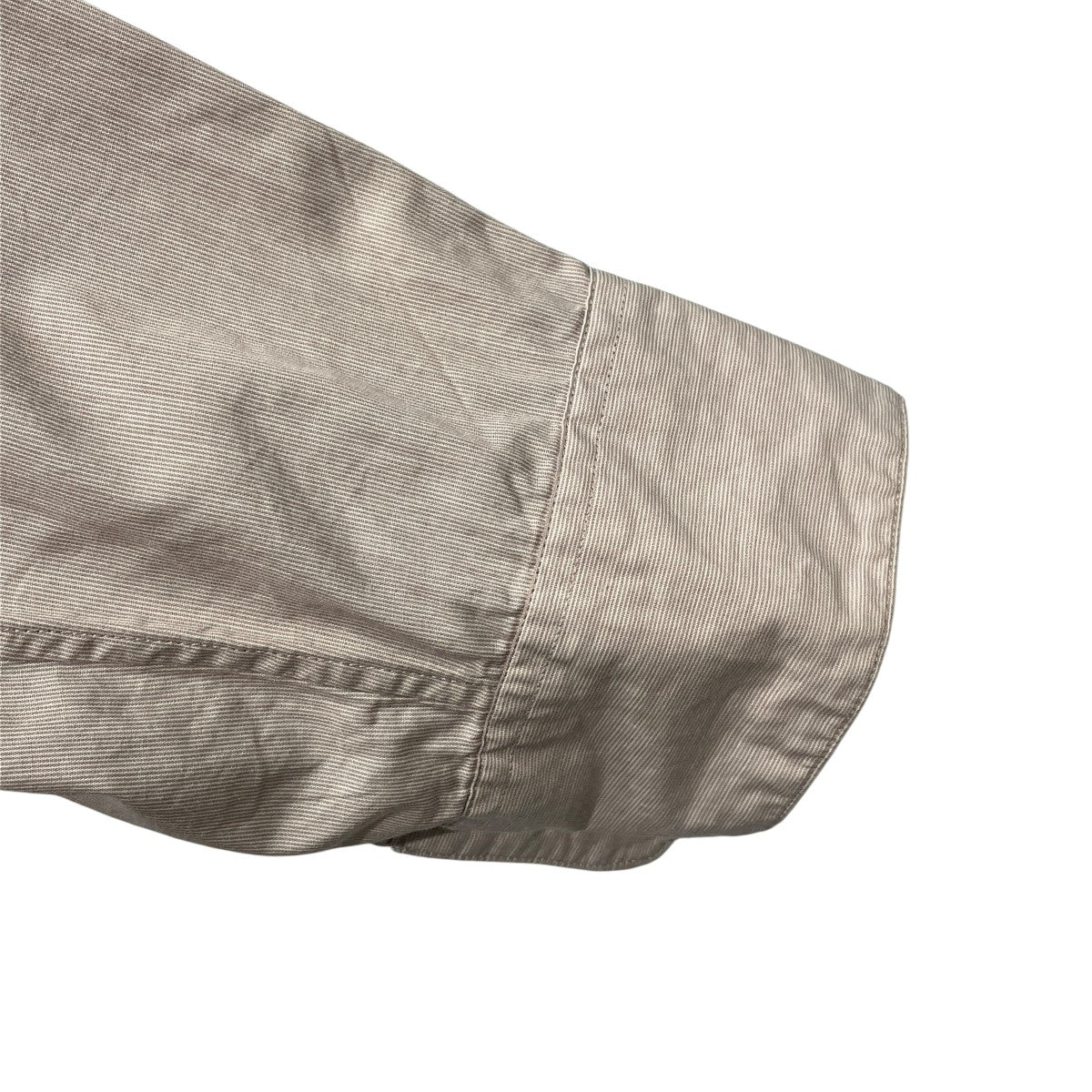 25AWCOTTON HAIRLINE STRIPEノーカラーシャツ578-5253210