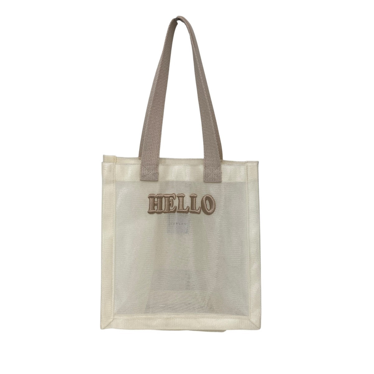 LUDLOW Hello メッシュ トートバッグ ベージュ LUDLOW(ラドロー) Mesh Totebag 【HELLO】トートバッグ ベージュ
