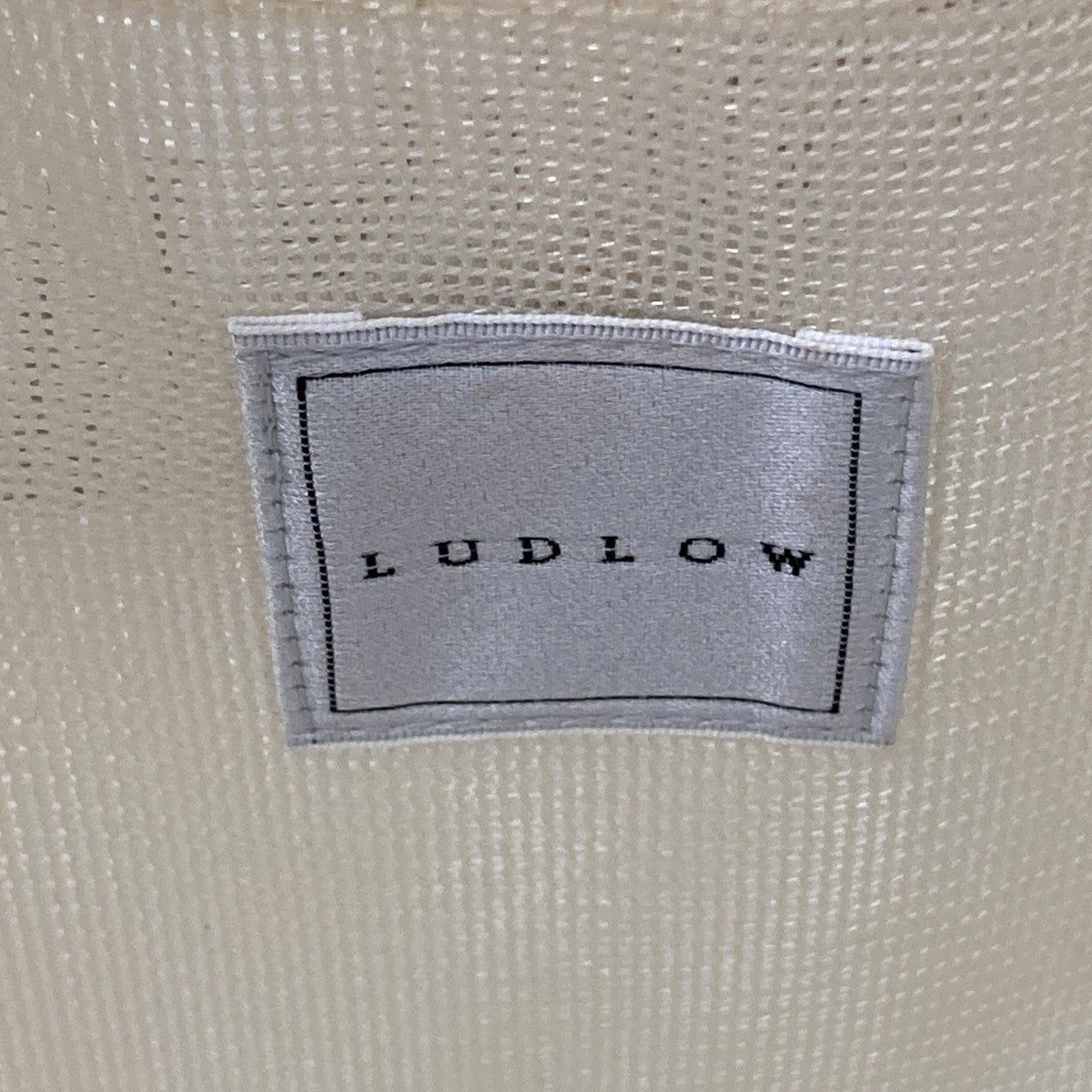 LUDLOW(ラドロー) Mesh Totebag 【HELLO】トートバッグ ベージュ