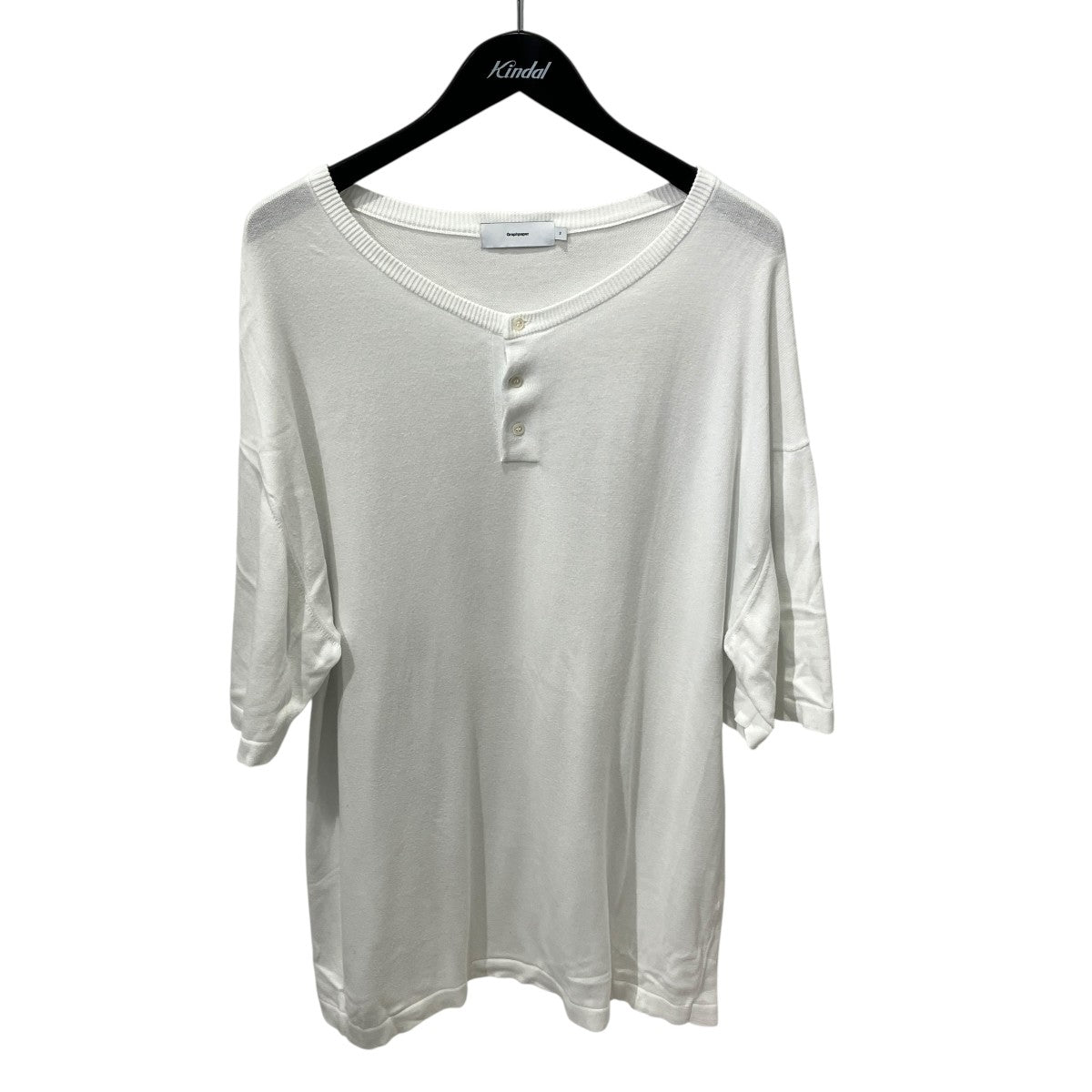 Suvin S／S Henley Neck Knit半袖カットソーGM201-80120B