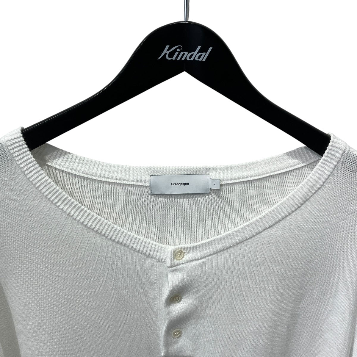 Suvin S／S Henley Neck Knit半袖カットソーGM201-80120B
