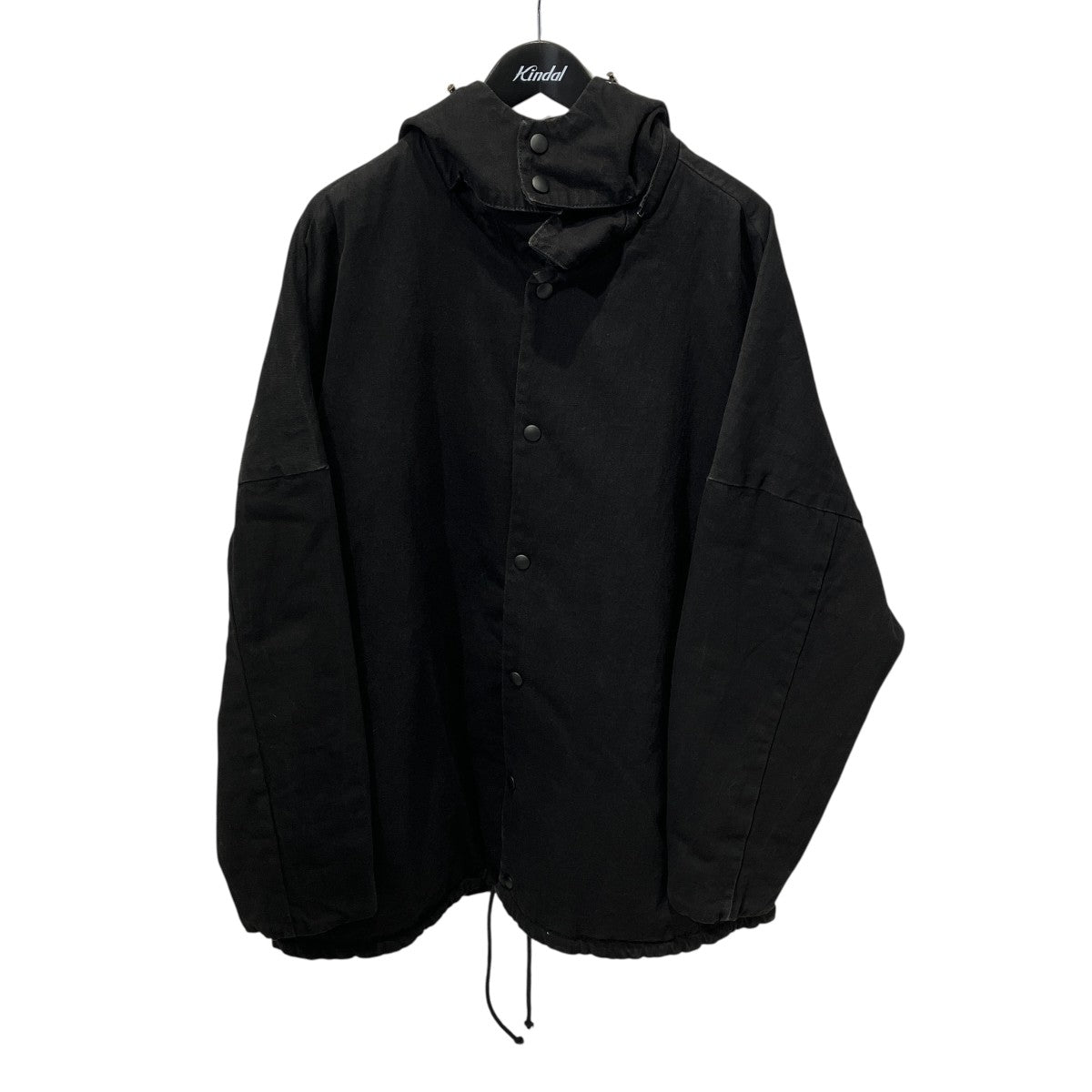 BIG DADDY HOODED COAT WASHED BLACKフーデッドコート