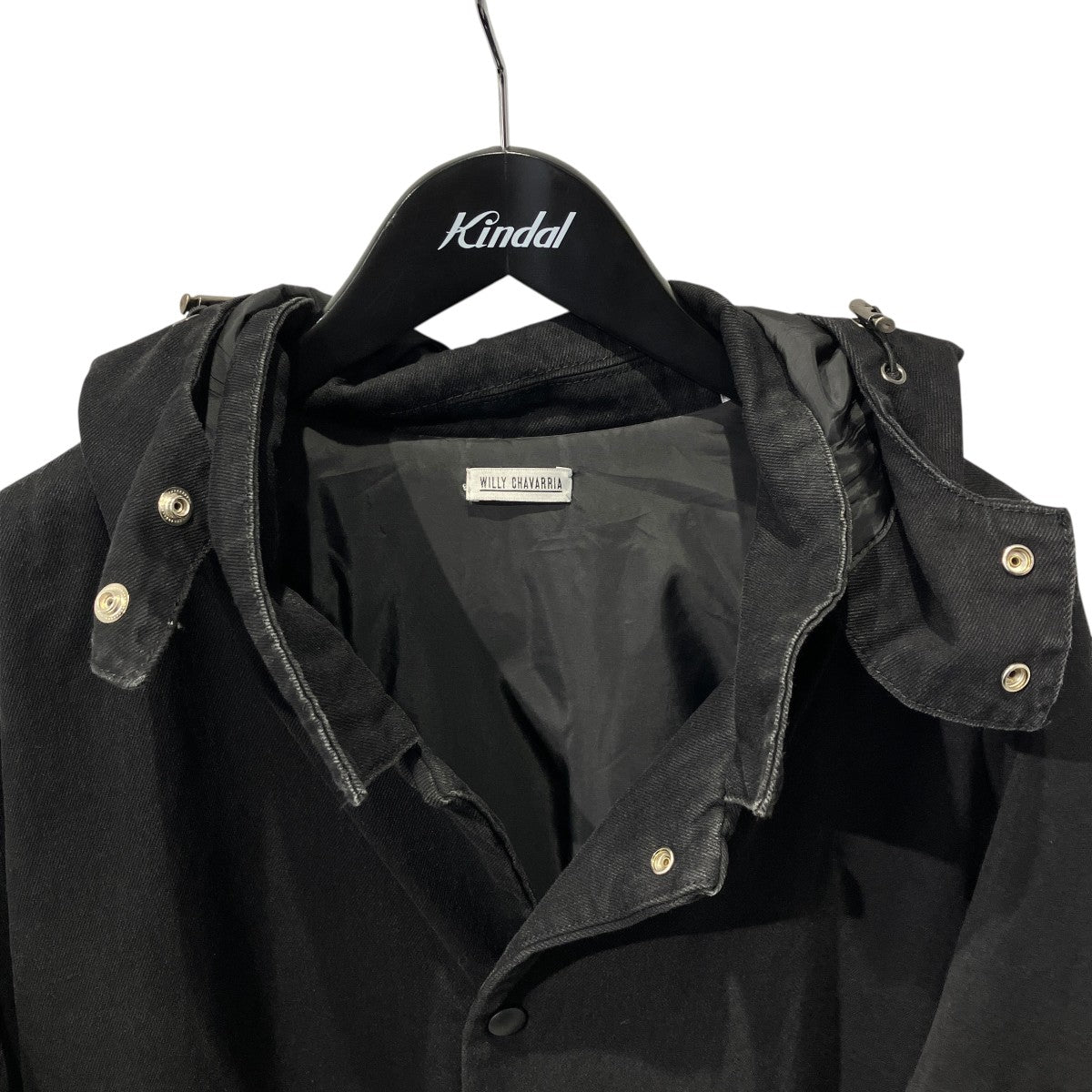 BIG DADDY HOODED COAT WASHED BLACKフーデッドコート