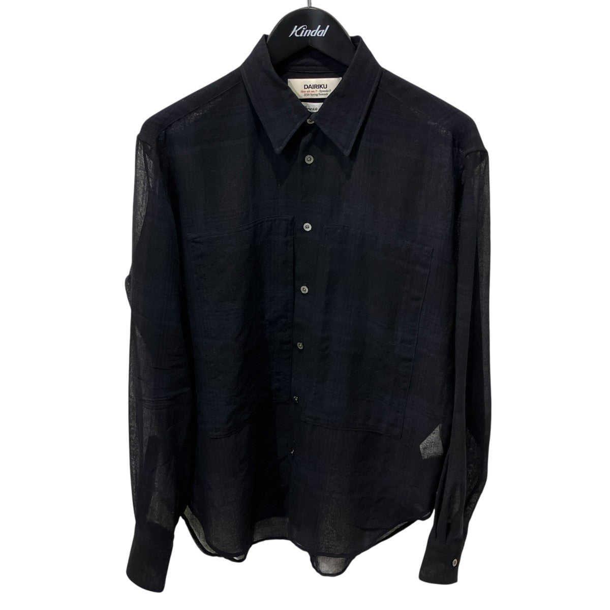 WOOL CHECK W-PKTチェック長袖シャツ26SS SH5