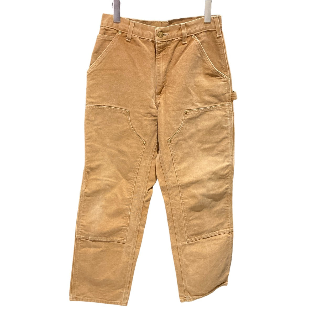 Firm Duck Double-Front Work DungareeダブルニーパンツB01-BRN