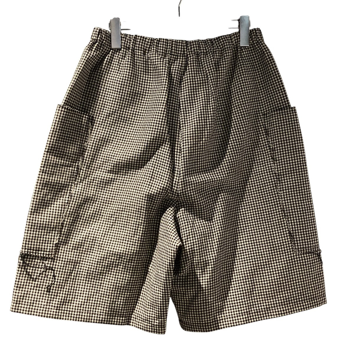 26SSLINEN WOOL CHECK SHORT PANTSハーフパンツCCGS15UNI B