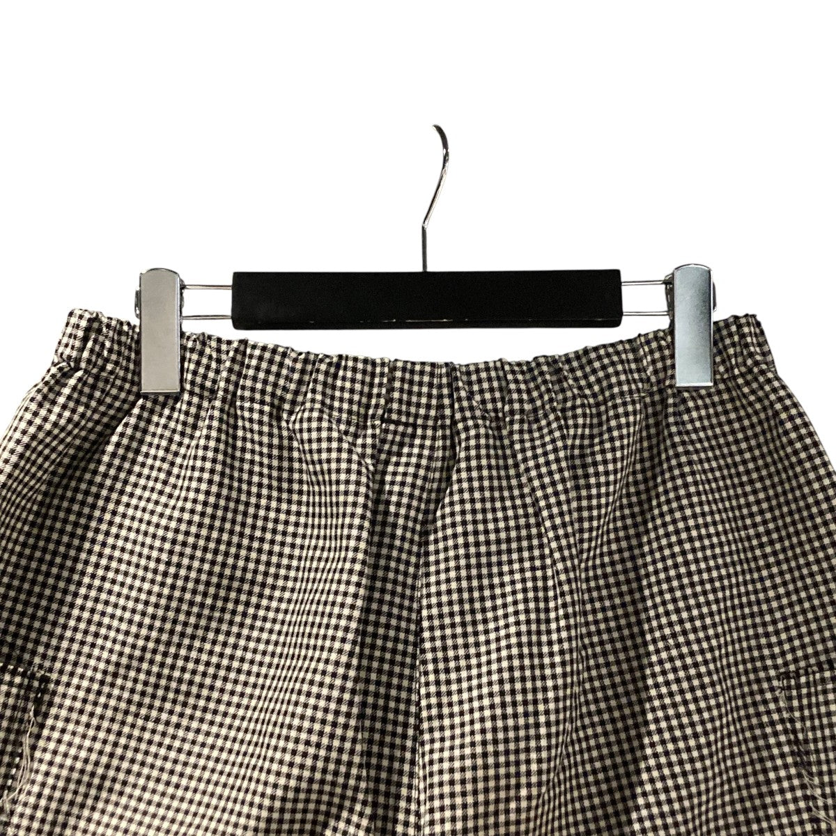 26SSLINEN WOOL CHECK SHORT PANTSハーフパンツCCGS15UNI B