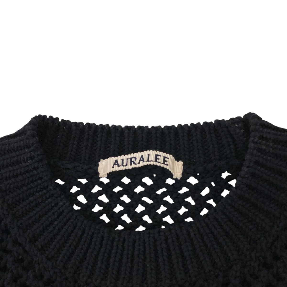 COTTON LILY-YARN MESH KNIT厚手ニットa24sp01lm