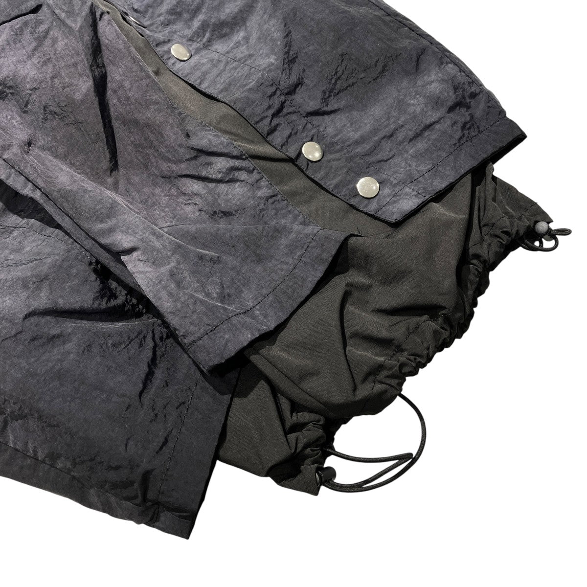 Button Layered Design Nylon Pantsパンツgrapt1335