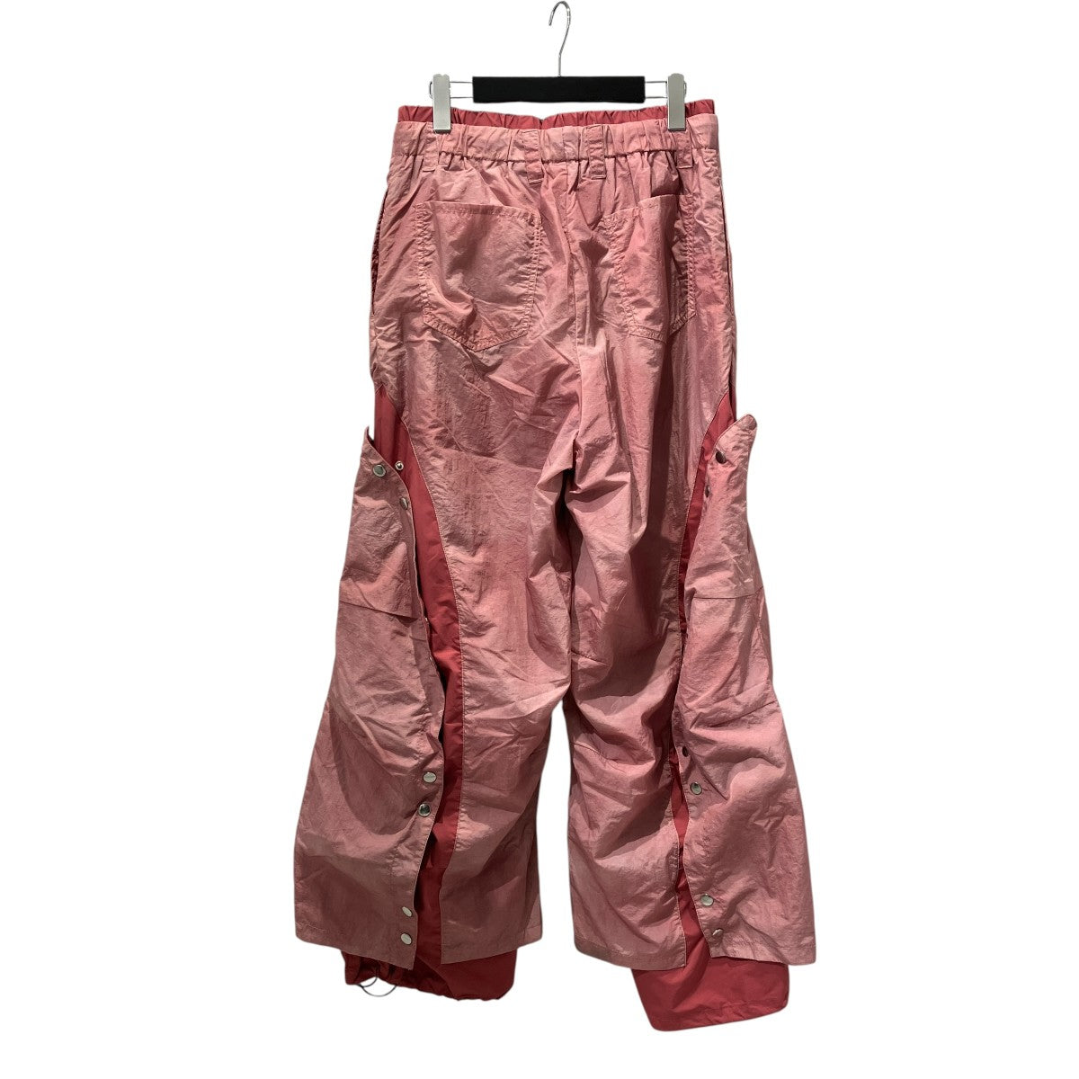 Button Layered Design Nylon Pantsパンツgrapt1335