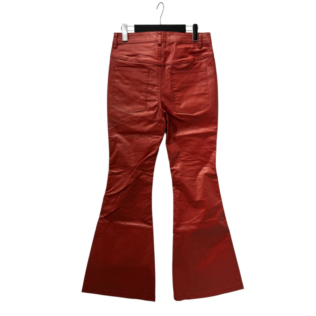 LIQUID METAL RED COATED FLAREパンツ