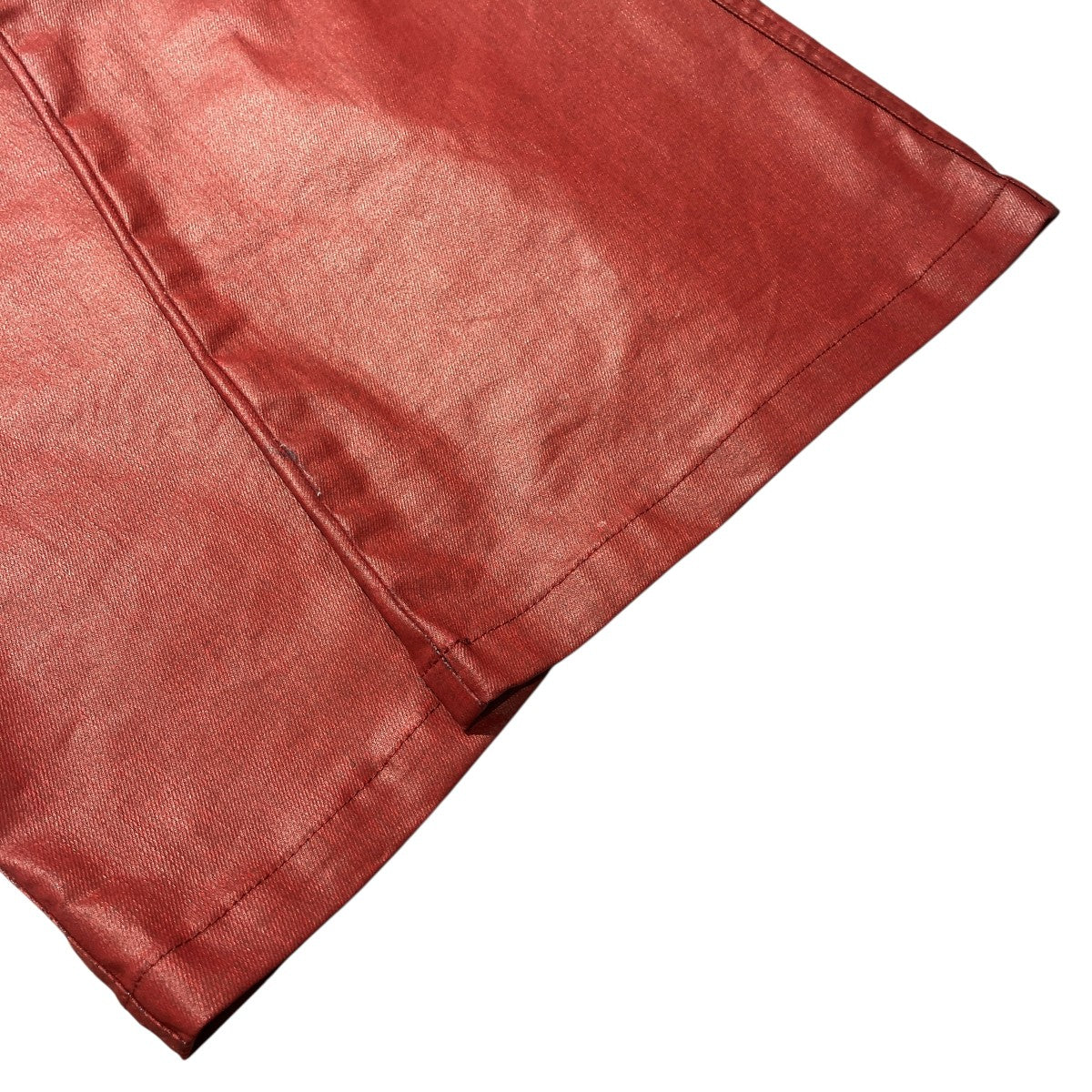 LIQUID METAL RED COATED FLAREパンツ