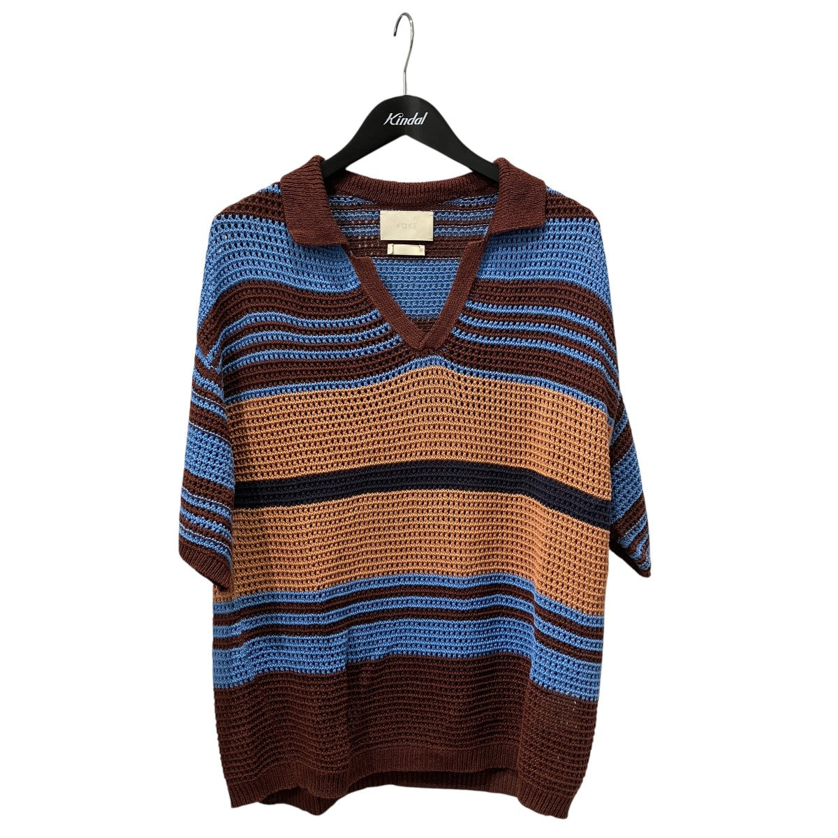 BORDER MESH KNIT SKIPPER POLO SHIRT半袖ポロシャツYK24SS0723S